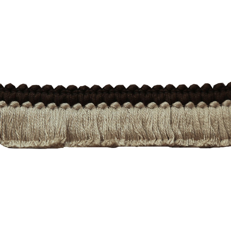 Passamenterie Cut Ruche Two Fabric, Brown/Beige