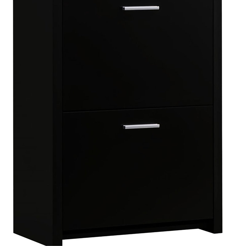 Porte-chaussures noir 3 avec un style sophistiqué pour un espace de rangement sécuritaire et dissimulé