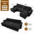 108" Multifunctional U Shaped Modular Sectional Sofa with Pull Out Sleeper, Upholstered Corduroy Deep Seat Couch with Double Storage Chaise for living Room, Black-1503476947