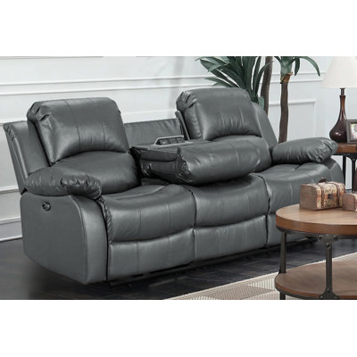 Lowell Faux Leather Reclining Loveseat