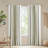 1 PC 50" Cotton Printed Curtain Panel with Chenille Stripe and Lining -1263160135-1243866709