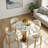35" Round Counter Height Dining Table - Small Space Kitchen, Glossy Pandora Sintered Stone Top, Bronze Metal Base, Compact Breakfast Nook Table, Easy To Clean-2065741727-2065741726