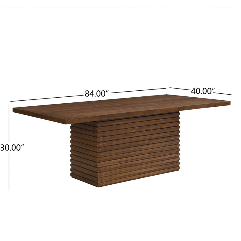 Table de salle à manger rectangulaire Coad, Noyer