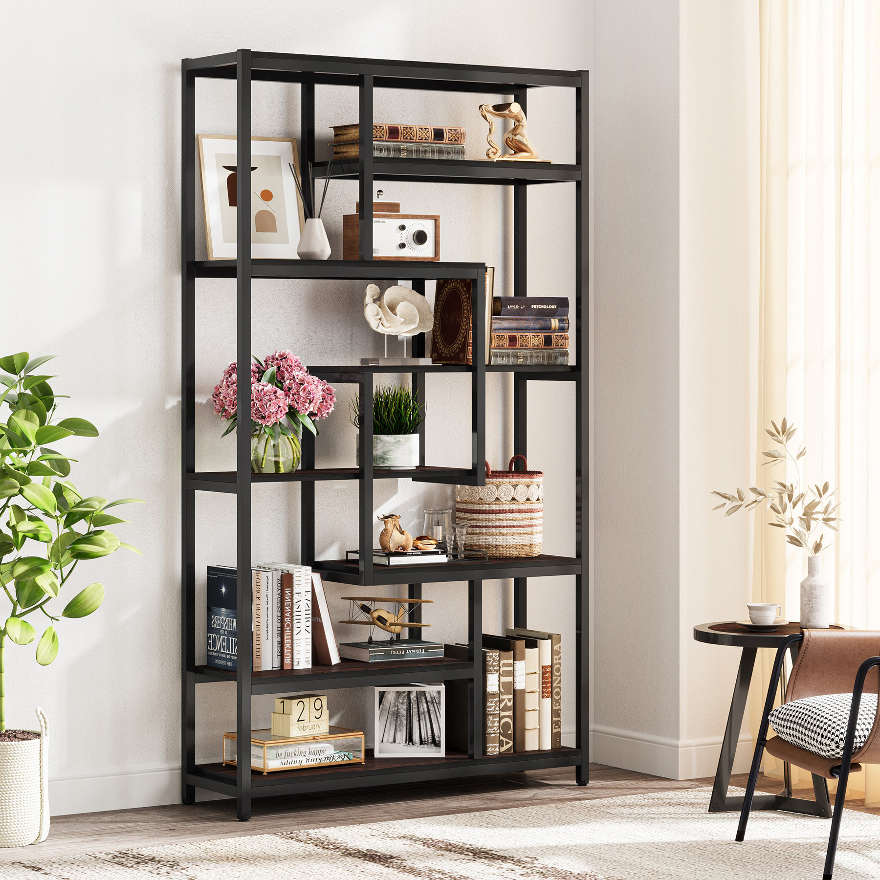 Latitude Run® Rosalyna Geometric Bookcase & Reviews | Wayfair