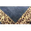 Tapis bleu et beige noué à la main de haute qualité