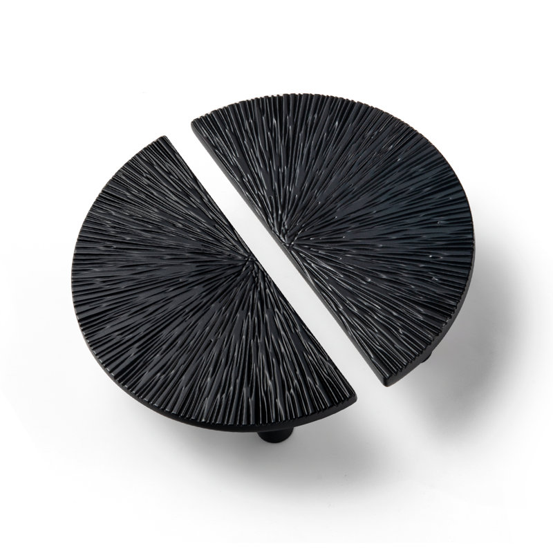 Novelty Irregular Cemicircle Handle Multipack, Matte Black