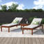 Ensemble 3 pièces de chaise longue avec coussins Marsily
