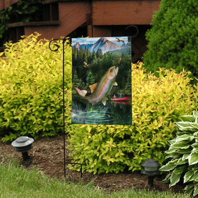 Gone Fishing Garden Flag