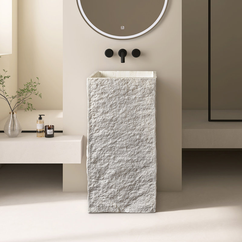 Lavabo de salle de bain sur pied 16,5 po