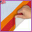 Tapis de bain diagonal à rayures rouges et orange-128502064
