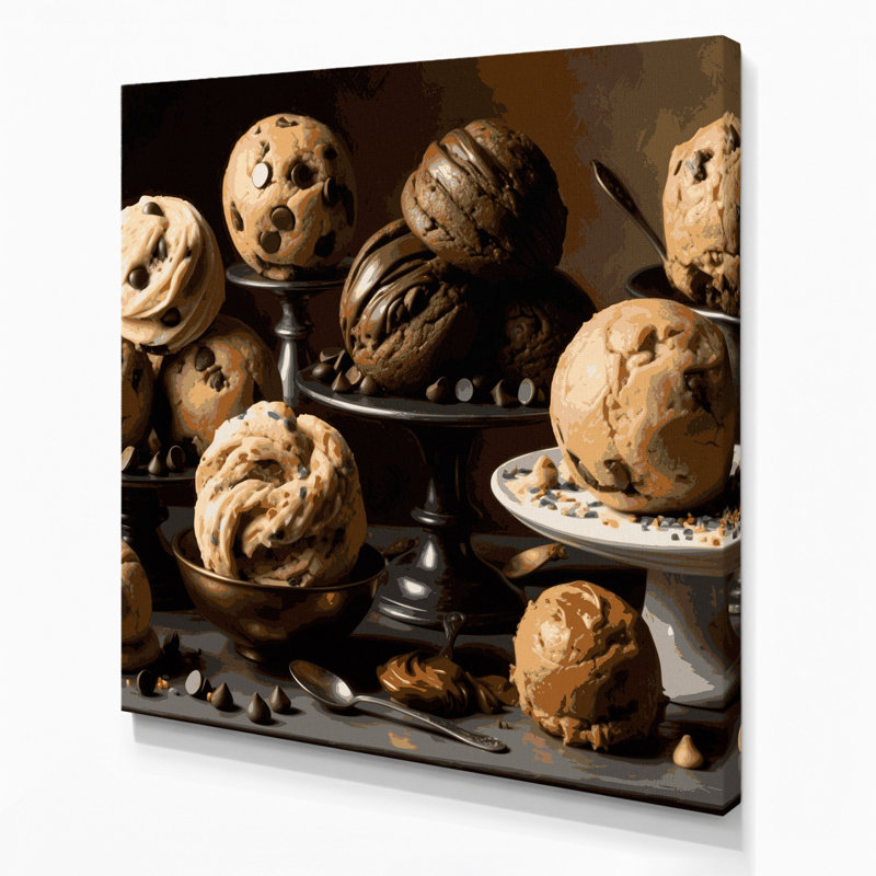 Art mural sur toile, "Desserts", H 12 po x l 12 po