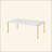 White & Gold Finish Coffee Table