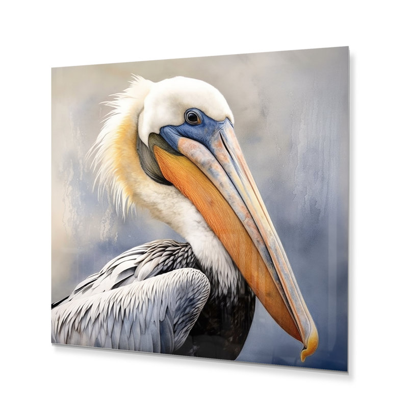 Majican Pelican Seabird III - impression sans cadre sur métal, H 29 po x l 29 po x P 1 po