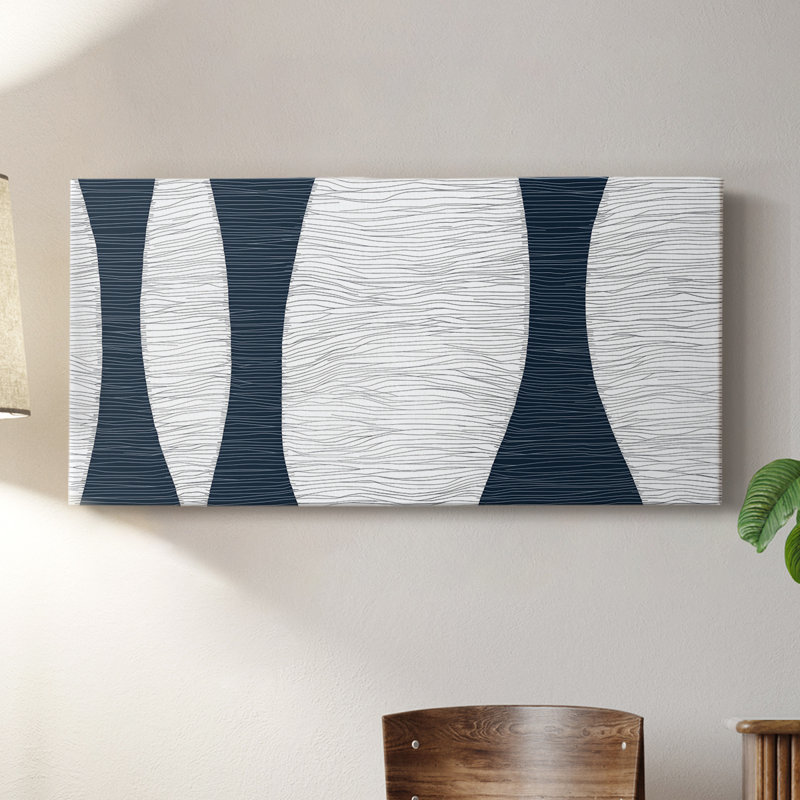 Abstract Series 8 #XLIII-Gallery Wrapped Canvas, 16" H x 32" W