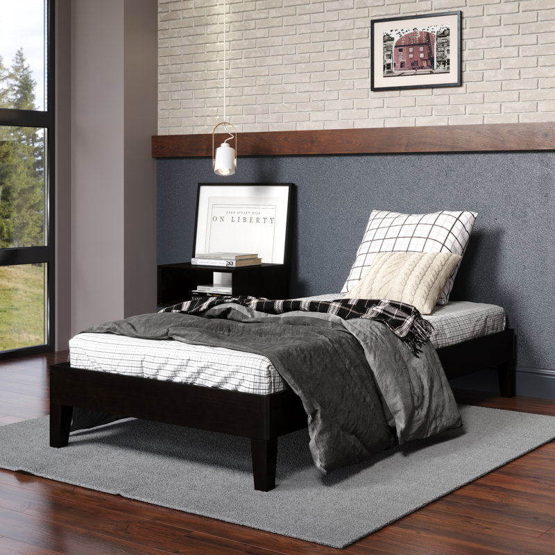 Lit plateforme Antol, Simple, Noir