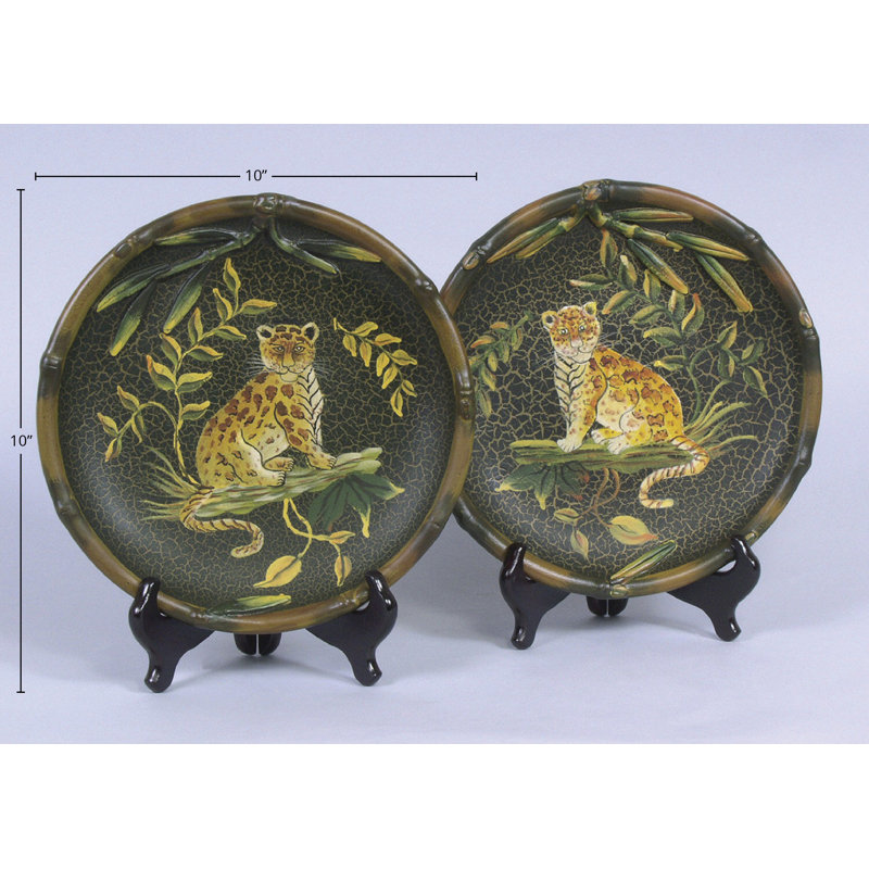 2-Piece Leopard Plate Set