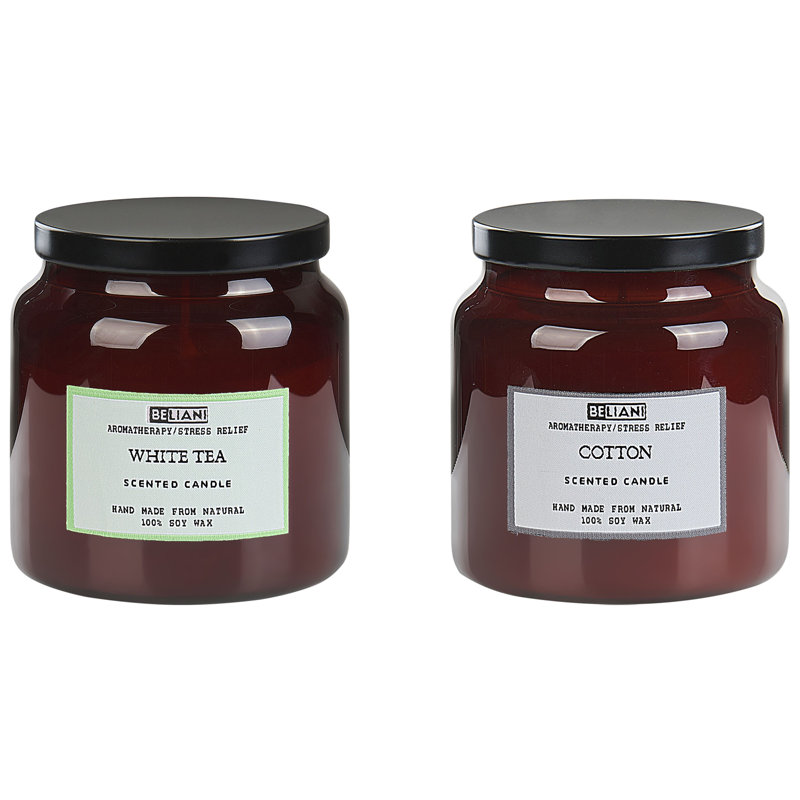 Scented Jar Candle, Fresh, Brown, 10" L x 10" W