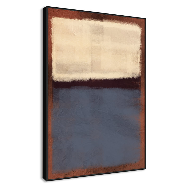 Coronado Alabaster Burst - Peinture sur toile à cadre flottant, Cadre noir, H 61,5 po x l 41,5 po x P 2 po