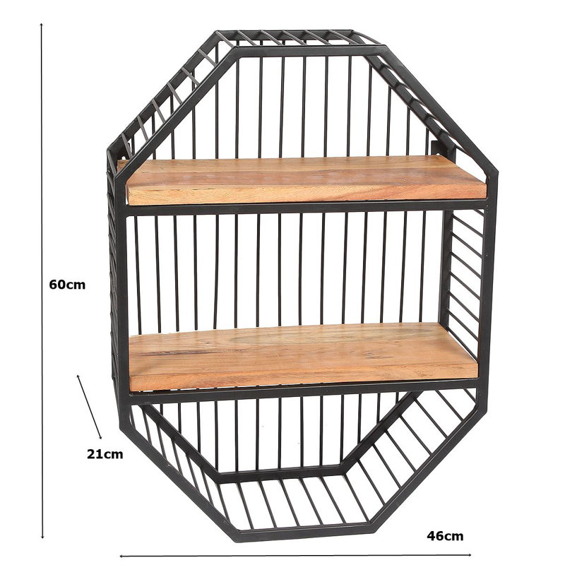 Gibsonburg 2 Piece Hexagon Decorative Shelf