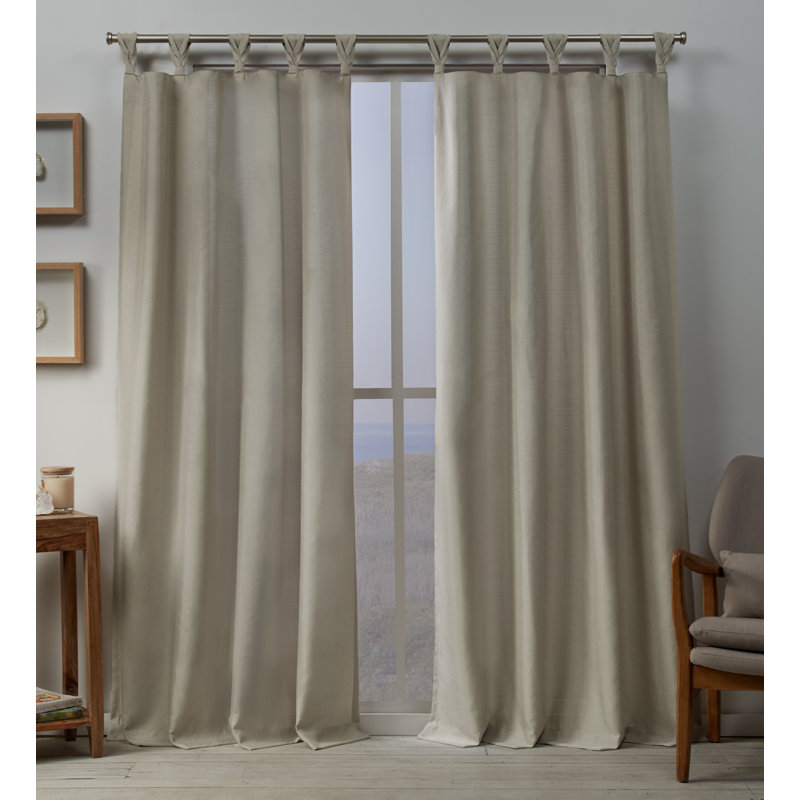 Jianyu Room Darkening Curtain Pair, Natural, 50" W x 96" L