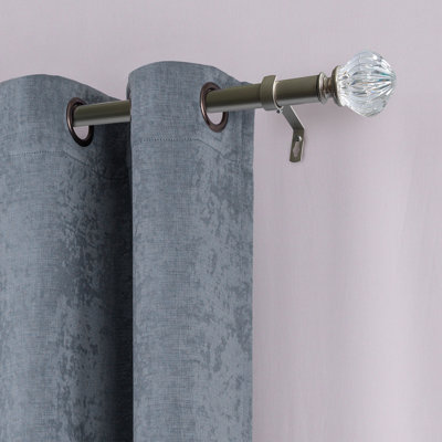 Margaret 1" Acrylic Curtain Rods 48-86 Silver
