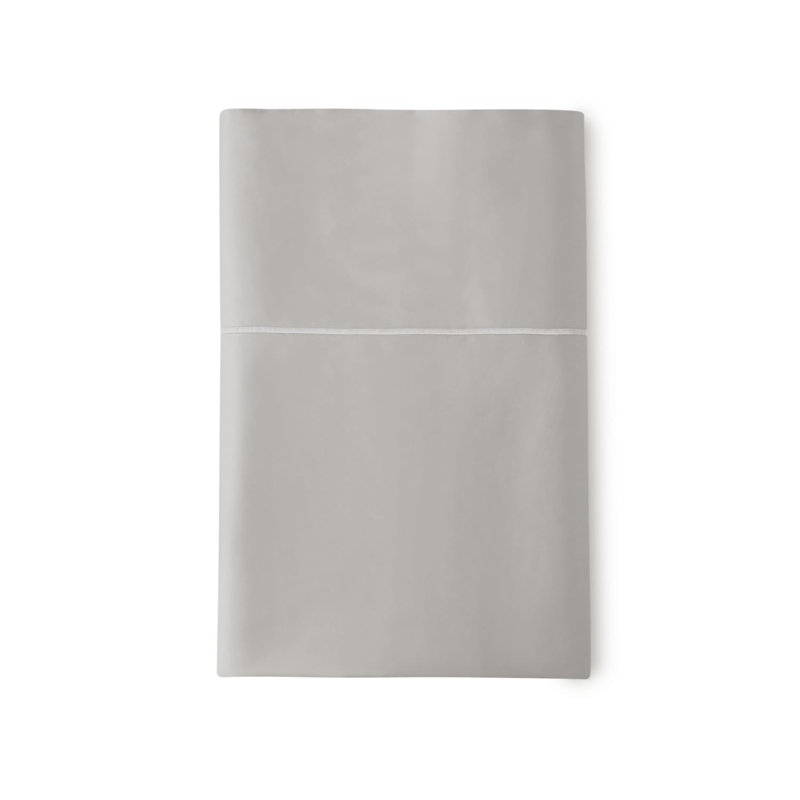 Whisper Organic Certified Organic Queen Flat Sheet Only - 100% Organic Cotton Sheets With Luxurious Soft And Breathable 300 Thread Count Sateen Weave Finish - Gots & Fairtrade Certified (Dark Grey, Queen)