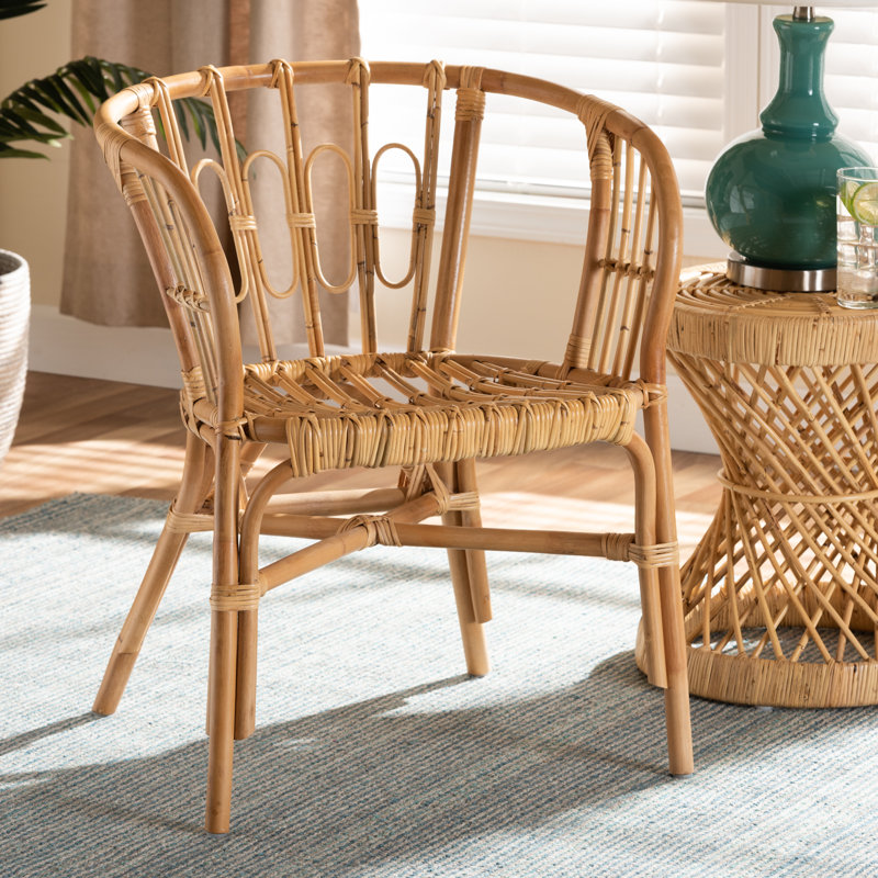 Fauteuil demi-tonneau en rotin l 23,25 po Briannalee