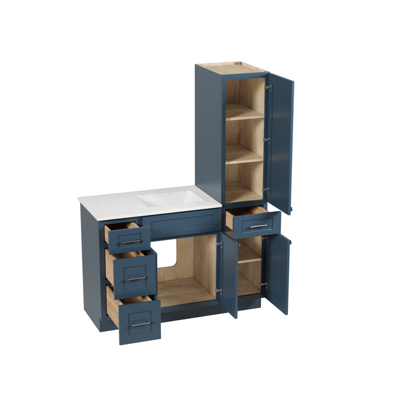 Ensemble de meuble-lavabo simple 51 po Disar, Bleu