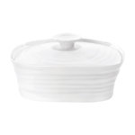 Portmeirion Sophie Conran White Covd Butter 6"X 4.75"