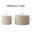 Ensemble de 2 tables basses gigognes Beige