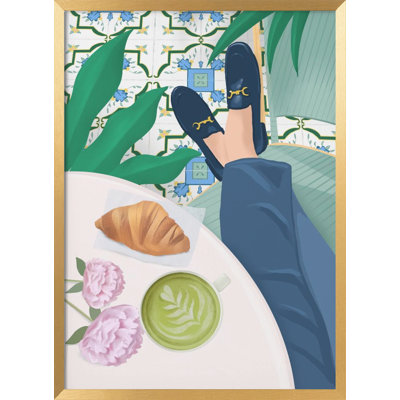 Pop Art & Retro "Cafe" by Petra Lizde Framed Print Wall Art
