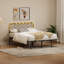 Floating Metal Bed Frames with Headboard Side Shelves, Lighting & Charge-987194967