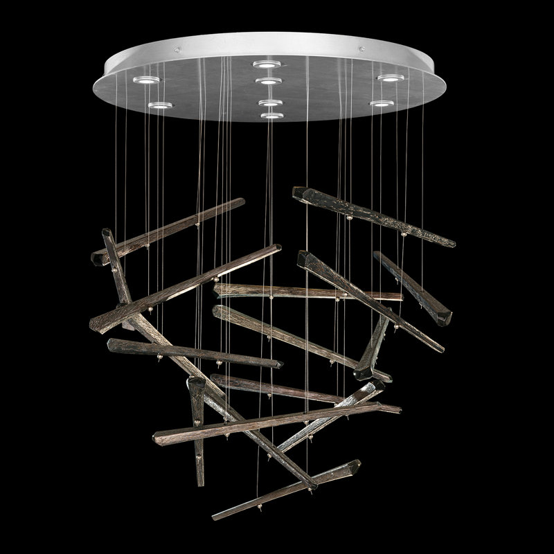 Elevate 8 - Light Cluster Pendant, Silver, Gold