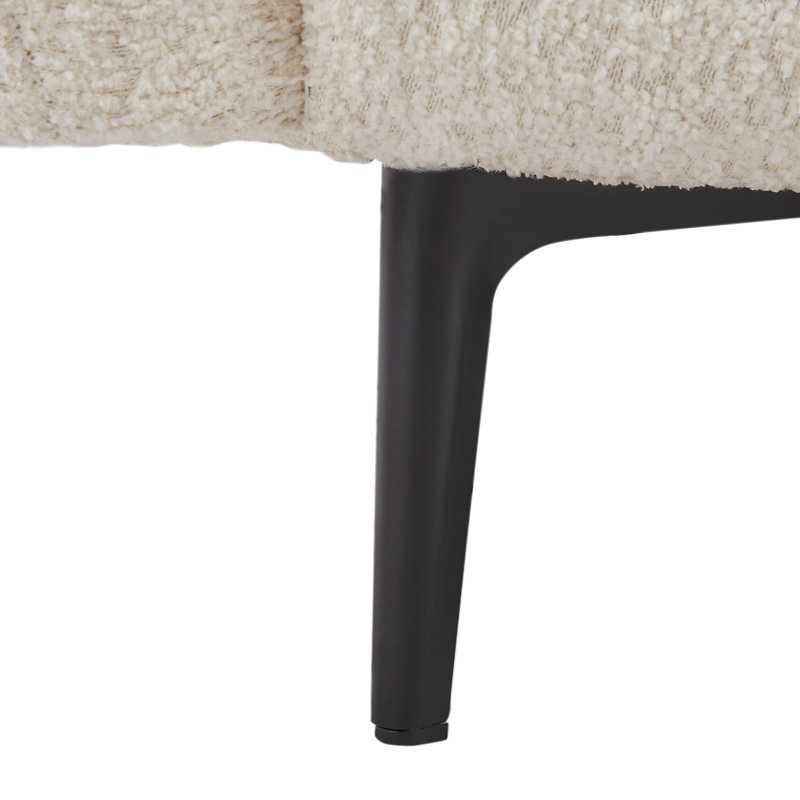 Causeuse moderne et minimaliste, H 30 po x l 81,1 po x P 38,6 po, Blanc