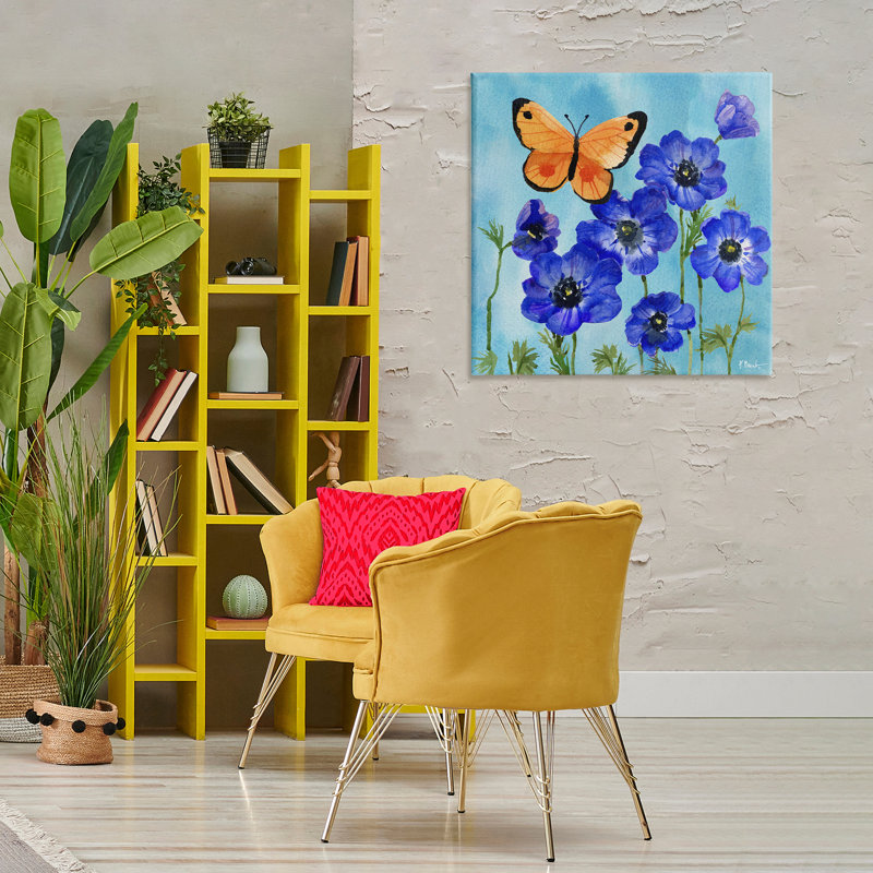 Toile Poetic Monarch Butterfly, conception de Paul Brent, H 30 po x l 30 po