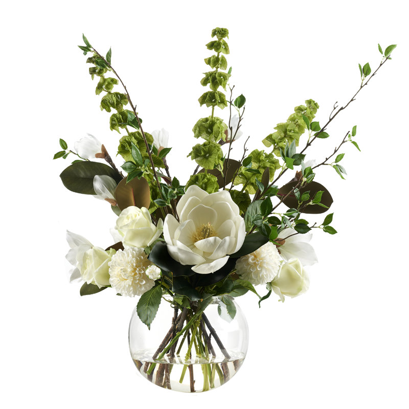 Polysilk Magnolia Arrangement in Vase