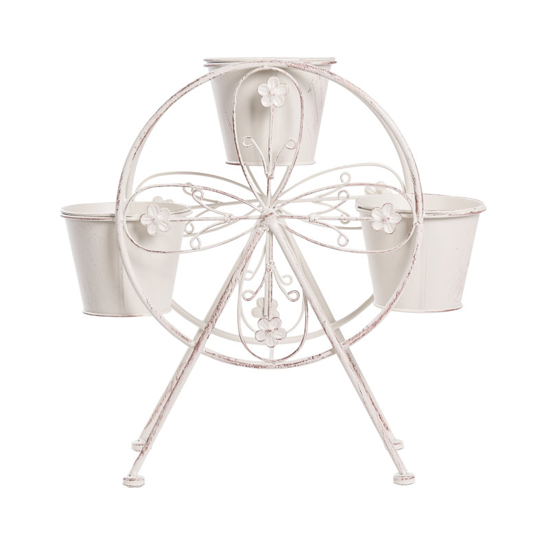 Plant Stand CROWBERRY 43 cm Metal Off-White