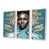 Toile avec cadre doré