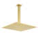 1-Spray Patterns With 2.5 GPM 15.7 In. Ceiling Mount Fixed Shower Head With Shower Arm In Brushed Gold