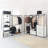Fiona Wood And Metal Walk-In Closet With Five Shelves