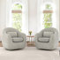 Bukov Upholstered Swivel Barrel Chair(Set Of 2)