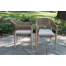 Paterson Antique Wash Eucalyptus & Beige Cable Wicker Dining Chair