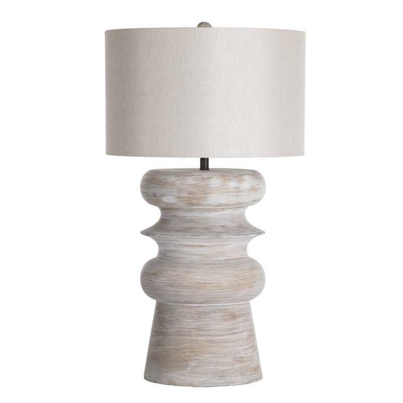 Claudius Table Lamp, Light Washed