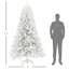 Arbre de Noël artificiel de 7,5 pi de hauteur, arbre de Noël non éclairé avec 1346 pointes de branches, ouverture automatique, base en acier, décoration des Fêtes pour bureau à domicile-634087813