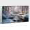 Art mural grand paysage hivernal - Scène de neige, décoration murale photos d'hiver, impressions d'hiver pour le salon, forêt d'hiver
