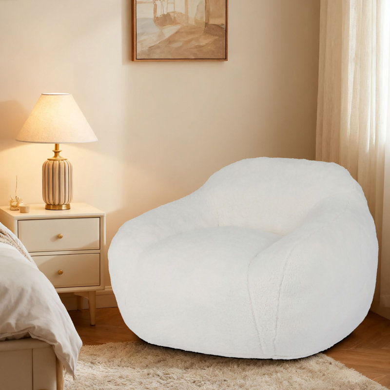 Fauteuil à billes Comfy, Ourson blanc cassé