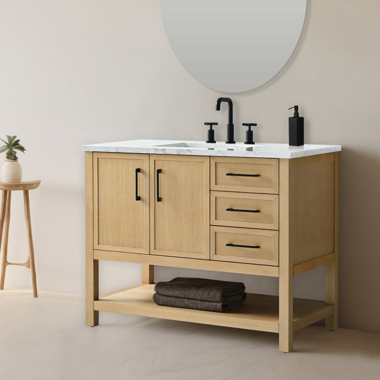 Stratford 42'' Single Bathroom Vanity with Engineered Stone Top