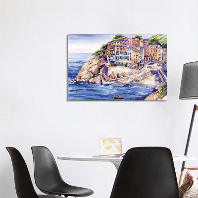 Riomaggiore Italy by Bill Drysdale - Wrapped Canvas Rectangle Print
