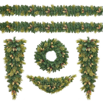 51.5cm Lighted Faux Garland with Lights