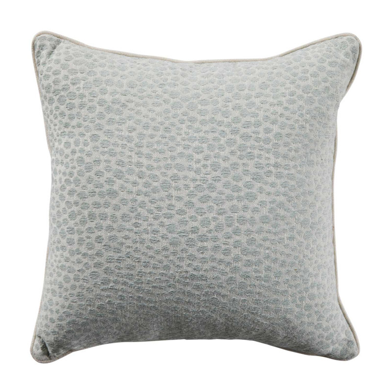 Coussin extérieur Dots Chambray, Géométrique, Gris, Carré 24 po